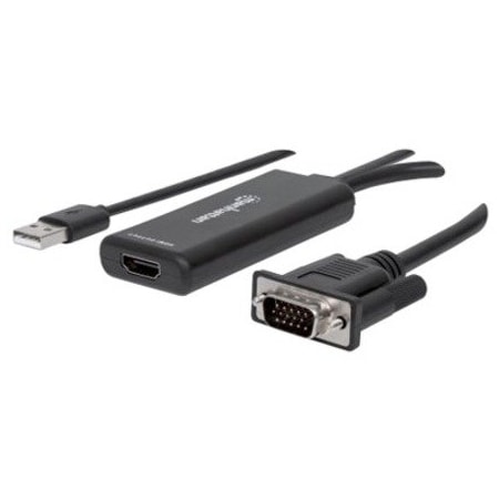 Manhattan Manhattan Vga And Usb To Hdmi Converter Converts Analog Vga Video And 152426